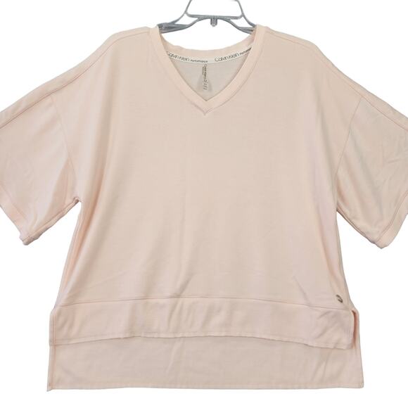Calvin Klein Tops - Calvin Klein Performance Short Sleeve Blouse Womens Medium Pink Activewear Top